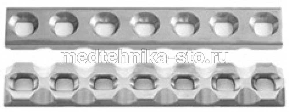 Пластина прямая узкая 13,5х4,5 мм, дл. 106 мм, 6 отв.