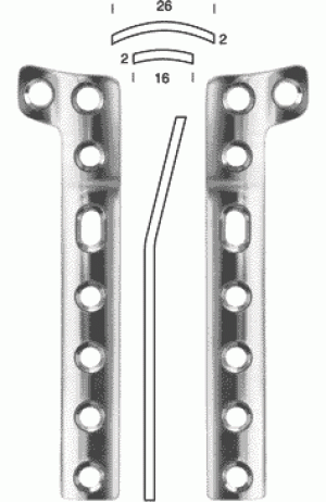 Пластина L-образная опорная, 7 отв.
